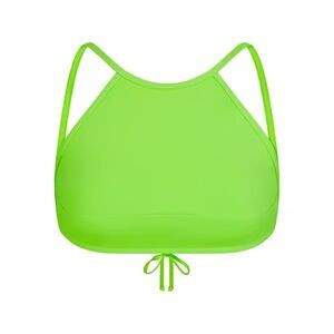Skims Signature Swim High Neck Top Neon Green Size XXS